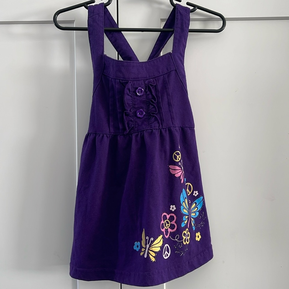 Littoe potatoes size 2T purple crisscross back sundress